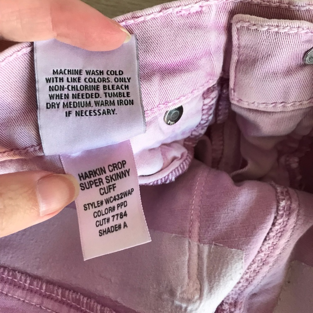 Hudson Jeans | Pink Pastel Denim Harkin Crop Super Skinny Cuff - Picture 9 of 9